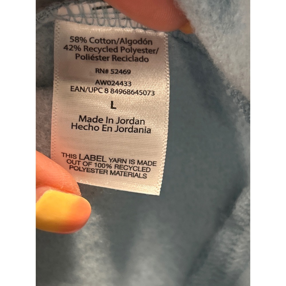 Athletic Works Hooded Fleece Zip Up Mens L Blue Presence NEW Full Zip Sweatshirt - Picture 5 of 8